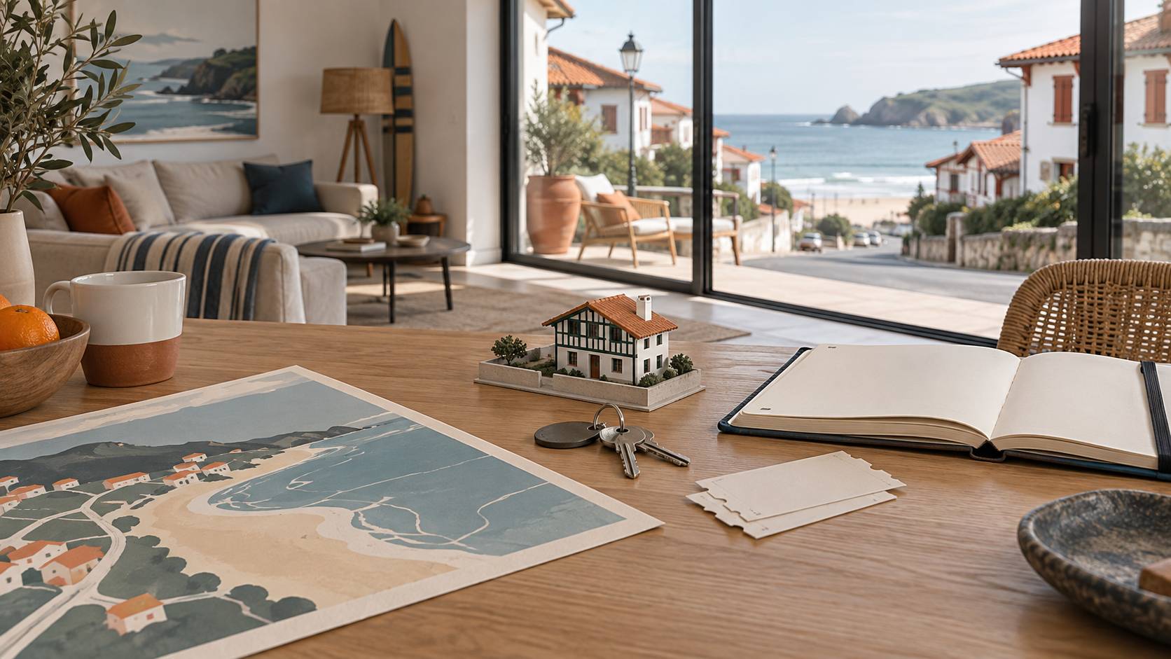 Illustration éditoriale du sujet : Location à Saint-Jean-de-Luz : prix et meilleure période