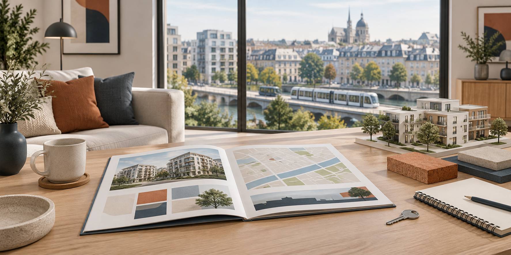 Illustration éditoriale du sujet : Location appartement à Nantes : prix et quartiers à cibler